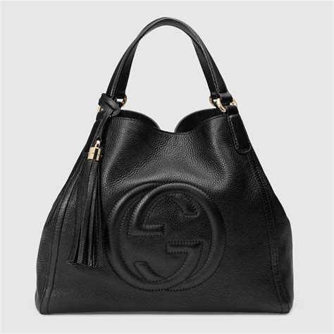 gucci uses which leather|gucci shoulder bag black.